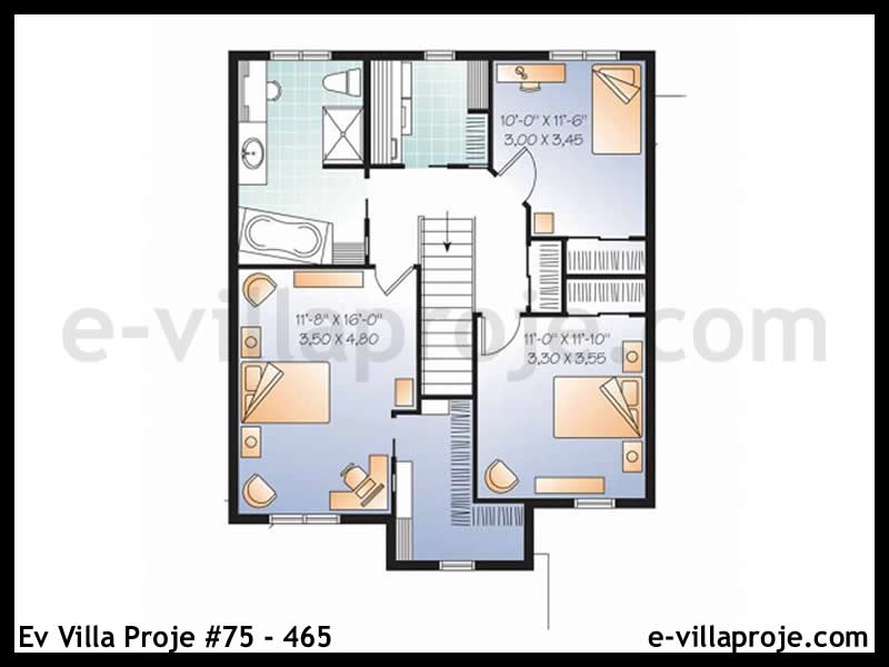 Ev Villa Proje #75 - 465 Çelik Ev Projesi - Görsel 3