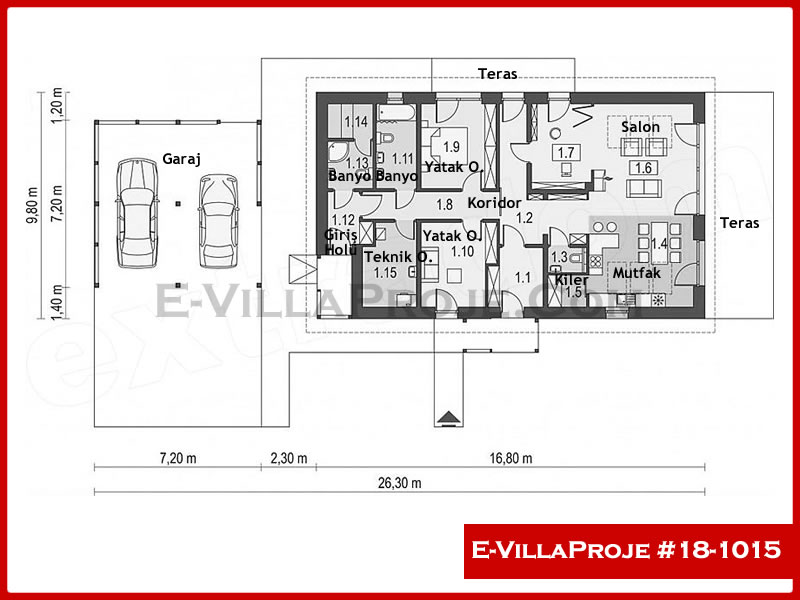 Ev Villa Proje #18 - 1015 Çelik Ev Projesi - Görsel 2