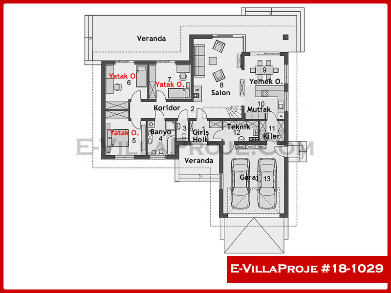 Ev Villa Proje #18 - 1029 Çelik Ev Projesi - Görsel 2