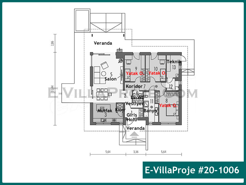 Ev Villa Proje #20 - 1006 Çelik Ev Projesi - Görsel 2