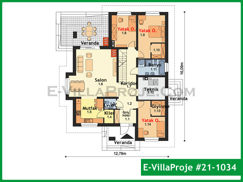 Ev Villa Proje #21 - 1034 Çelik Ev Projesi - Görsel 2