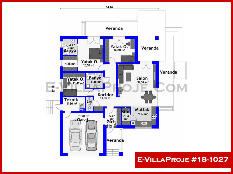 Ev Villa Proje #18 - 1027 Çelik Ev Projesi - Görsel 2