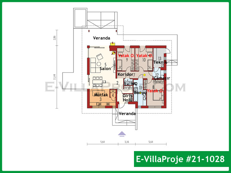 Ev Villa Proje #21 - 1028 Çelik Ev Projesi - Görsel 2