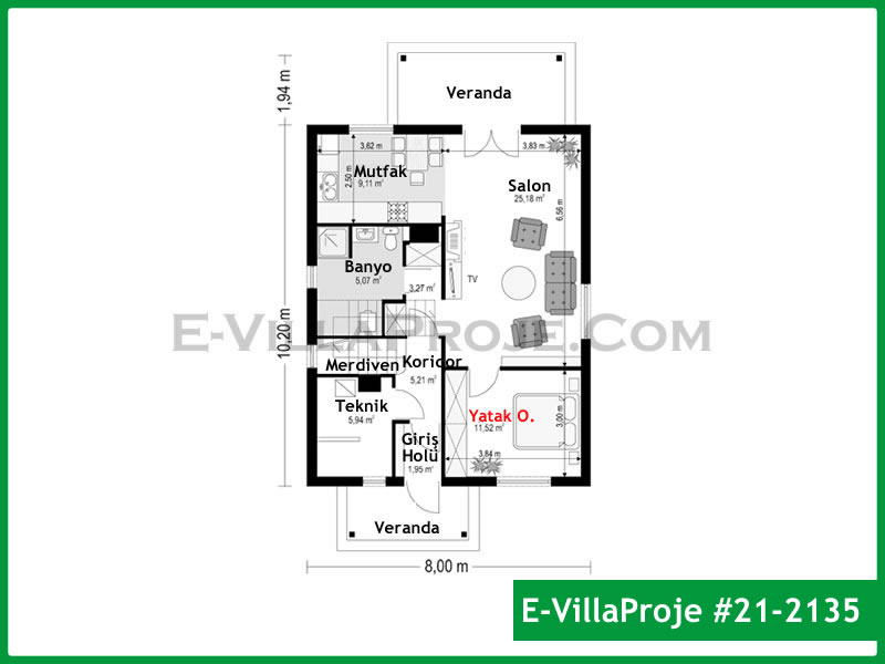 Ev Villa Proje #21 - 2135 Çelik Ev Projesi - Görsel 2