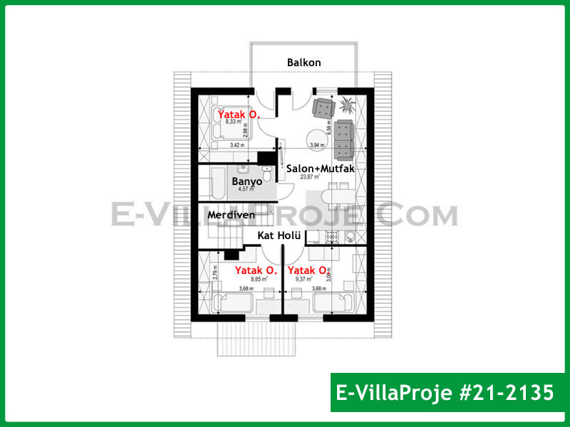 Ev Villa Proje #21 - 2135 Çelik Ev Projesi - Görsel 3