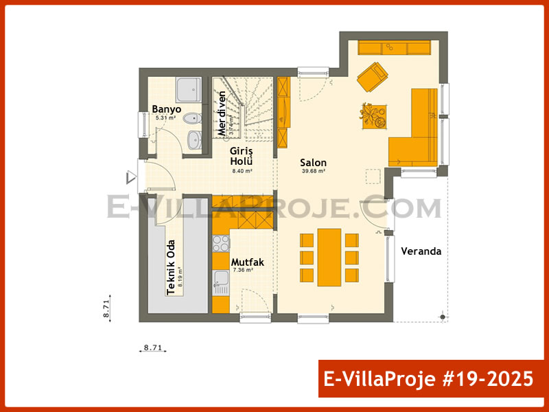 Ev Villa Proje #19 - 2025 Çelik Ev Projesi - Görsel 2