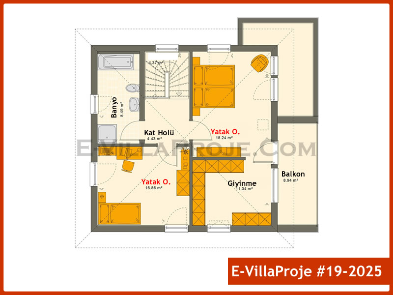 Ev Villa Proje #19 - 2025 Çelik Ev Projesi - Görsel 3