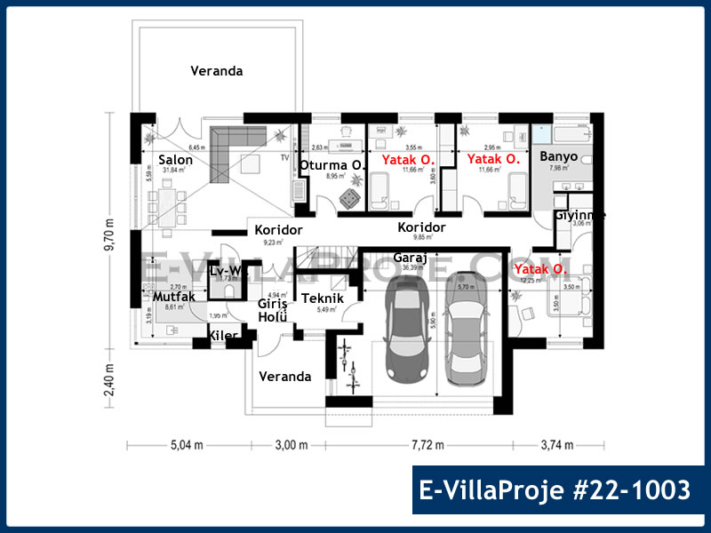 Ev Villa Proje #22 - 1003 Çelik Ev Projesi - Görsel 2