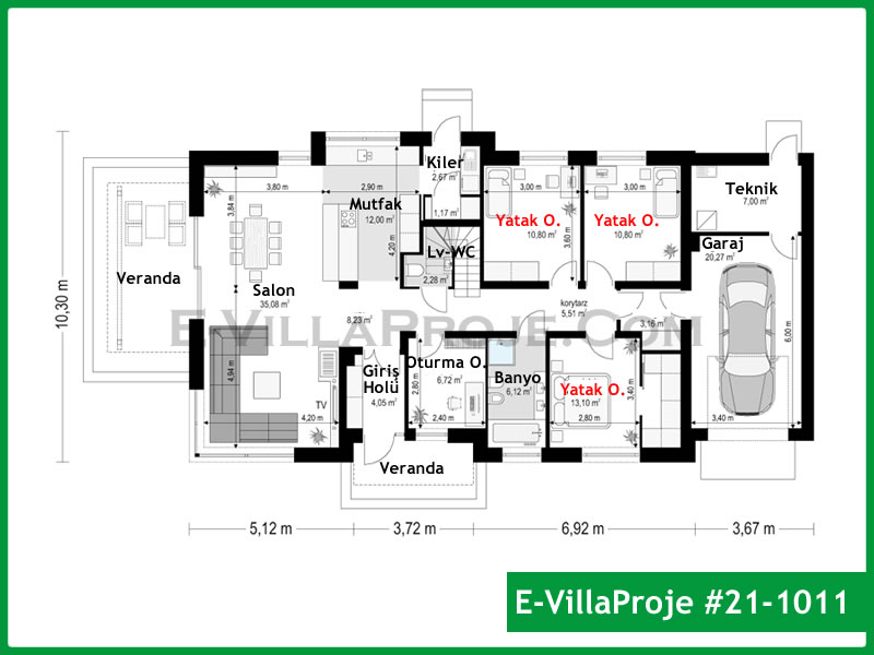 Ev Villa Proje #21 - 1011 Çelik Ev Projesi - Görsel 2