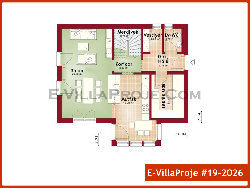 Ev Villa Proje #19 - 2026 Çelik Ev Projesi - Görsel 2