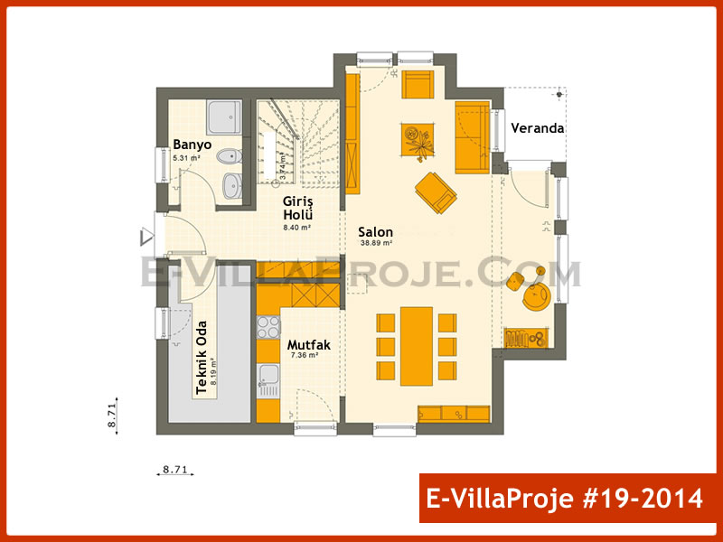 Ev Villa Proje #19 - 2014 Çelik Ev Projesi - Görsel 2