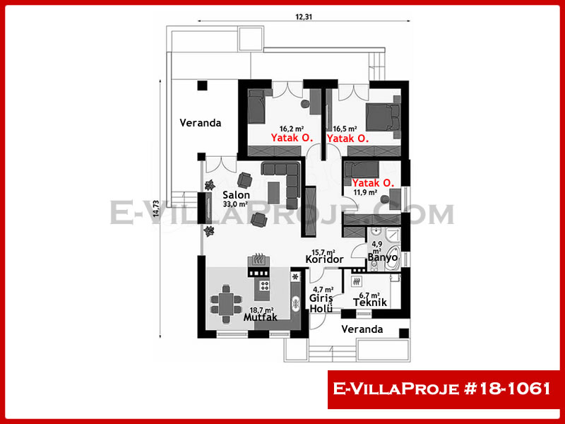 Ev Villa Proje #18 - 1061 Çelik Ev Projesi - Görsel 2