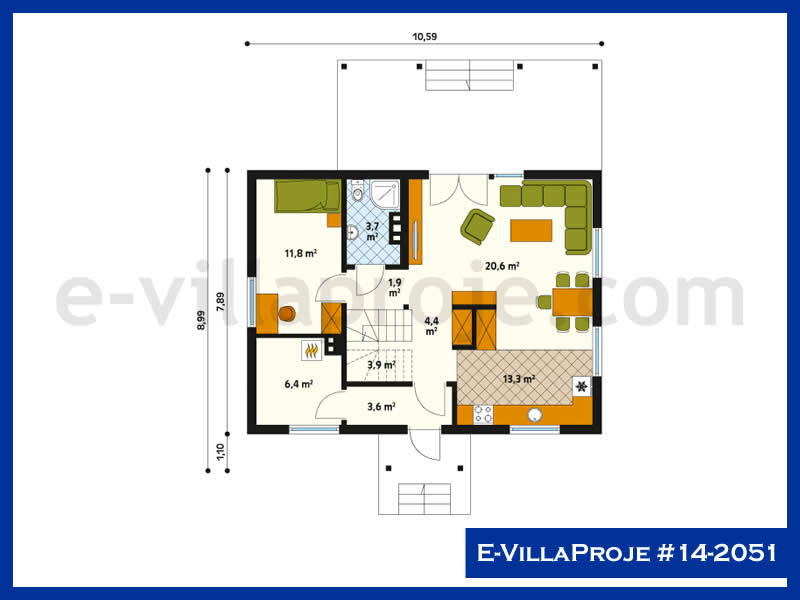 Ev Villa Proje #14 - 2052 Çelik Ev Projesi - Görsel 2