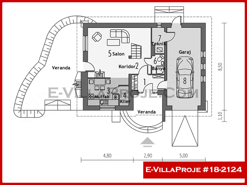 Ev Villa Proje #18 - 2124 Çelik Ev Projesi - Görsel 2