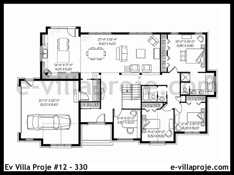 Ev Villa Proje #12 - 330 Çelik Ev Projesi - Görsel 2