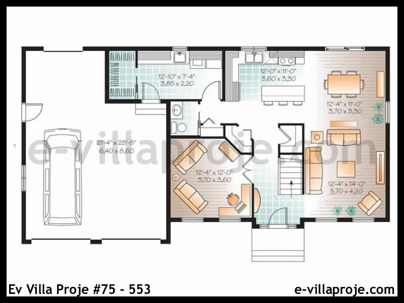 Ev Villa Proje #75 - 553 Çelik Ev Projesi - Görsel 2