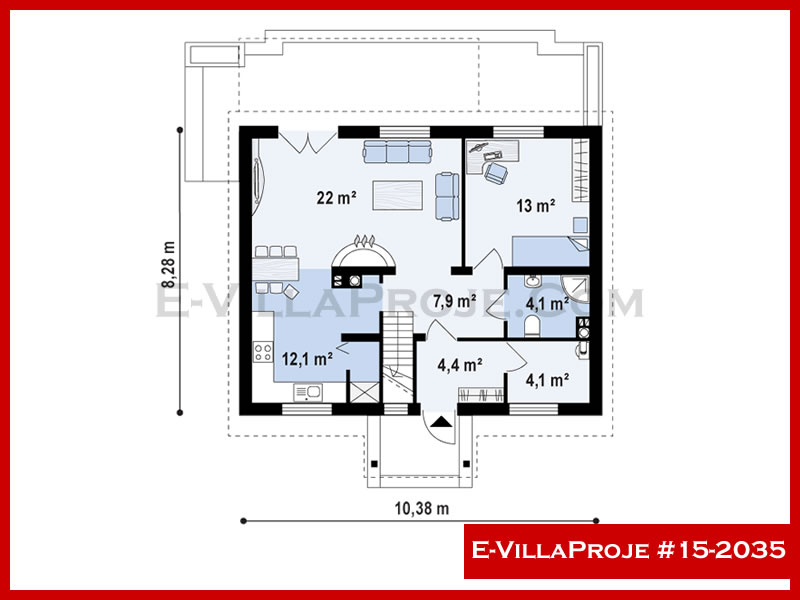 Ev Villa Proje #15 - 2035 Çelik Ev Projesi - Görsel 2