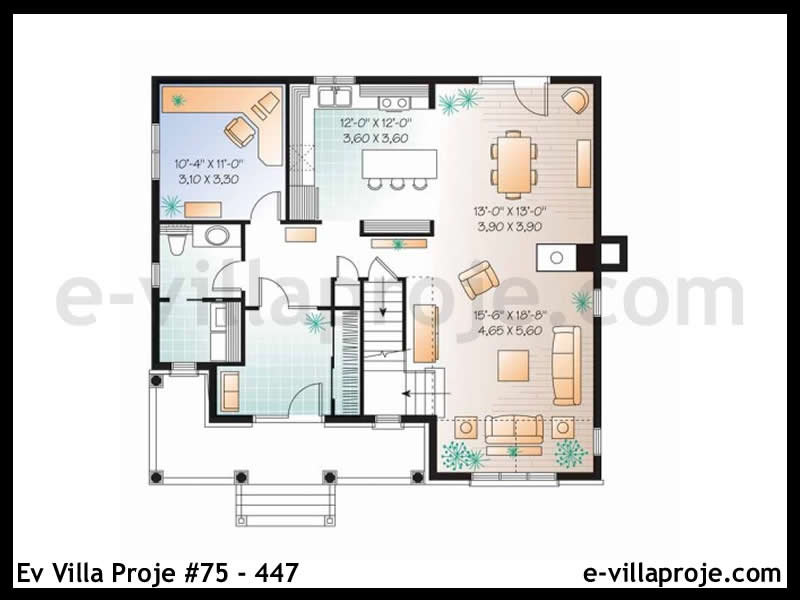 Ev Villa Proje #75 - 447 Çelik Ev Projesi - Görsel 2