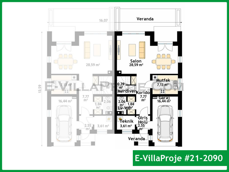 Ev Villa Proje #21 - 2090 Çelik Ev Projesi - Görsel 2