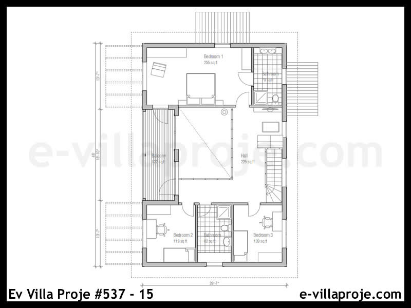 Ev Villa Proje #537 - 15 Çelik Ev Projesi - Görsel 3