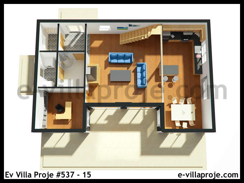 Ev Villa Proje #537 - 15 Çelik Ev Projesi - Görsel 7