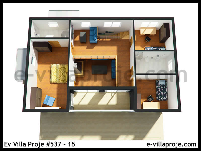 Ev Villa Proje #537 - 15 Çelik Ev Projesi - Görsel 8