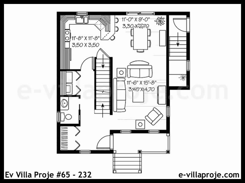 Ev Villa Proje #65 - 232 Çelik Ev Projesi - Görsel 2