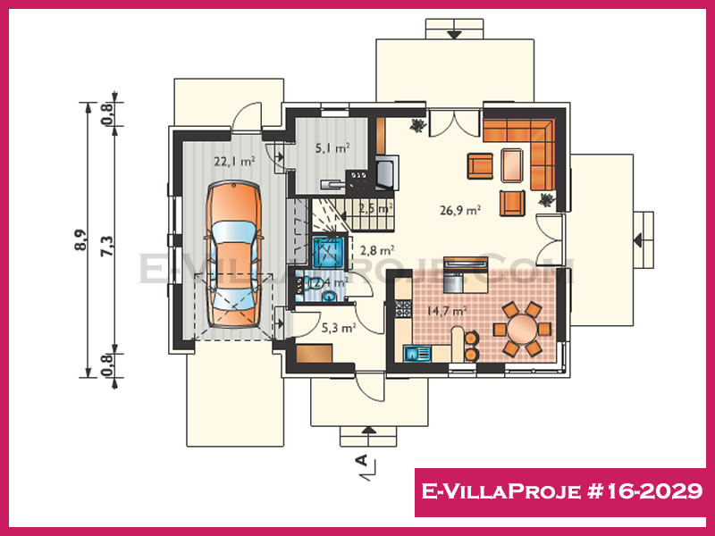 Ev Villa Proje #16 - 2029 Çelik Ev Projesi - Görsel 2