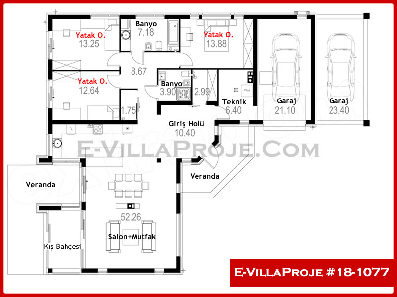 Ev Villa Proje #18 - 1077 Çelik Ev Projesi - Görsel 2