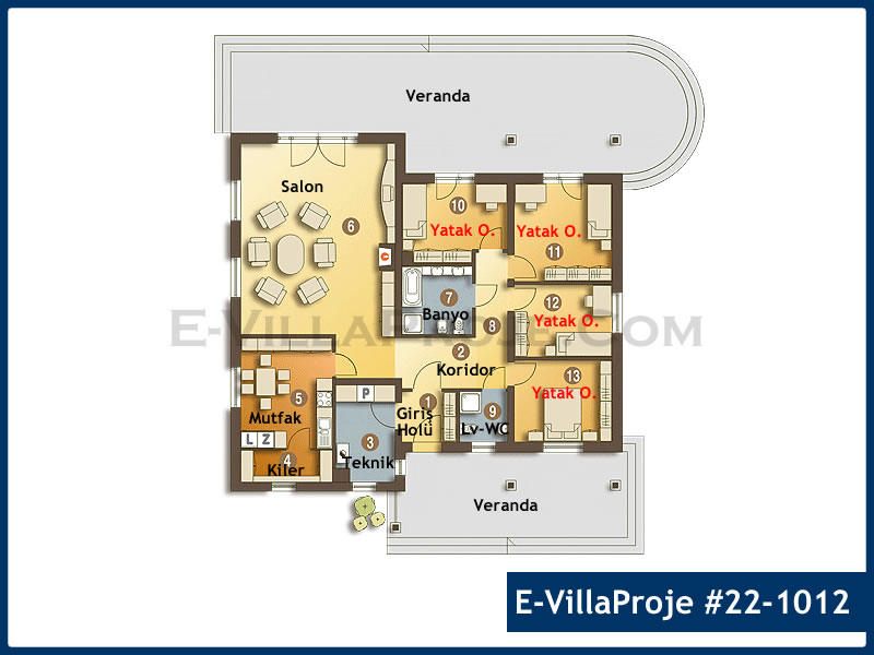 Ev Villa Proje #22 - 1012 Çelik Ev Projesi - Görsel 2