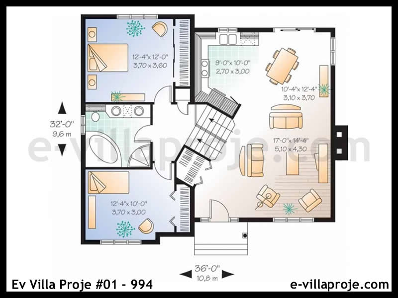 Ev Villa Proje #01 - 994 Çelik Ev Projesi - Görsel 2