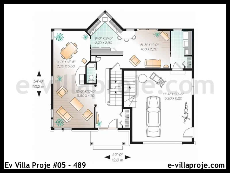 Ev Villa Proje #05 - 489 Çelik Ev Projesi - Görsel 2