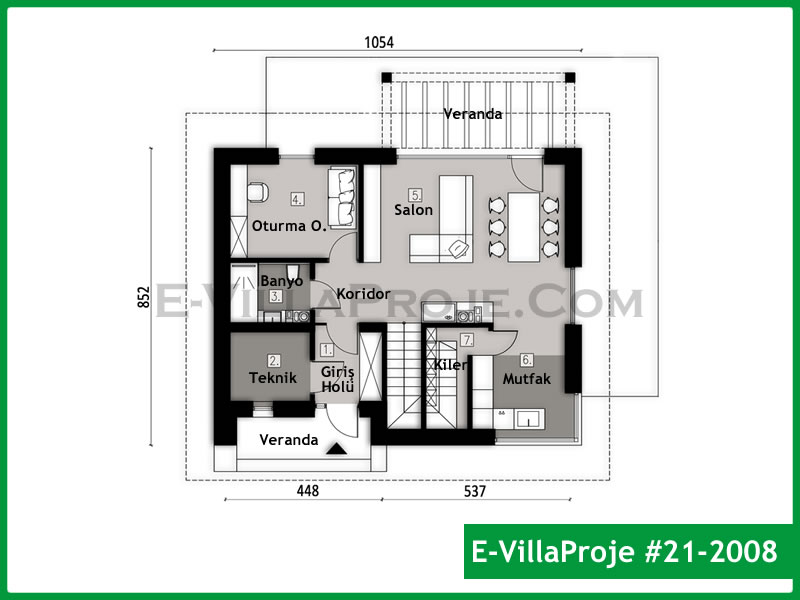 Ev Villa Proje #21 - 2008 Çelik Ev Projesi - Görsel 2