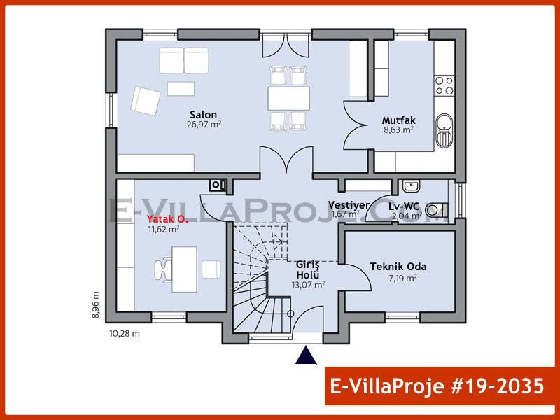 Ev Villa Proje #19 - 2035 Çelik Ev Projesi - Görsel 2