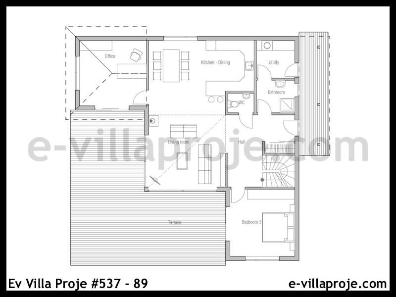 Ev Villa Proje #537 - 89 Çelik Ev Projesi - Görsel 2