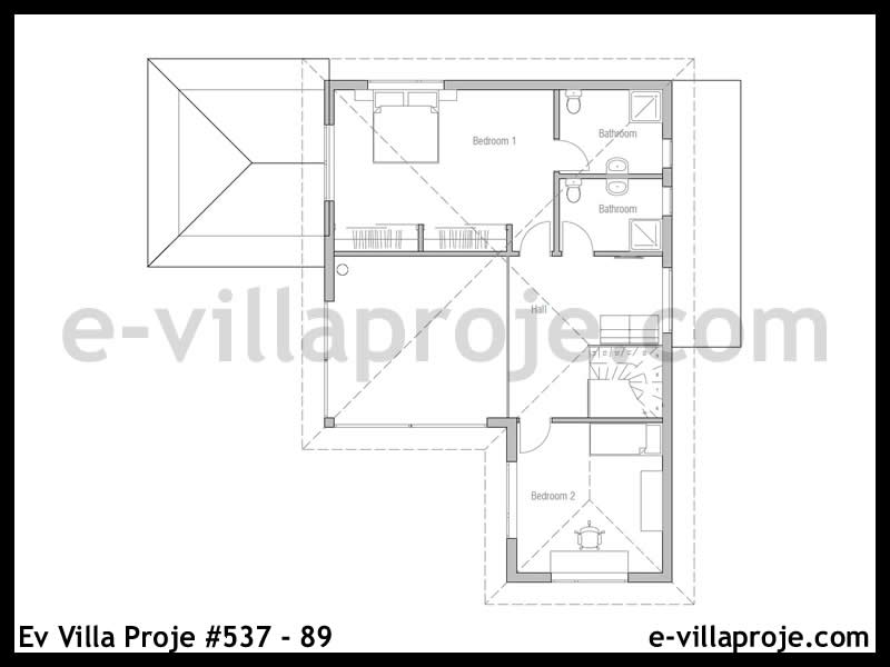 Ev Villa Proje #537 - 89 Çelik Ev Projesi - Görsel 3