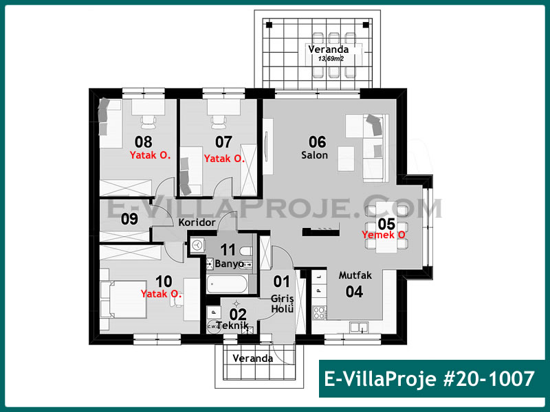 Ev Villa Proje #20 - 1007 Çelik Ev Projesi - Görsel 2