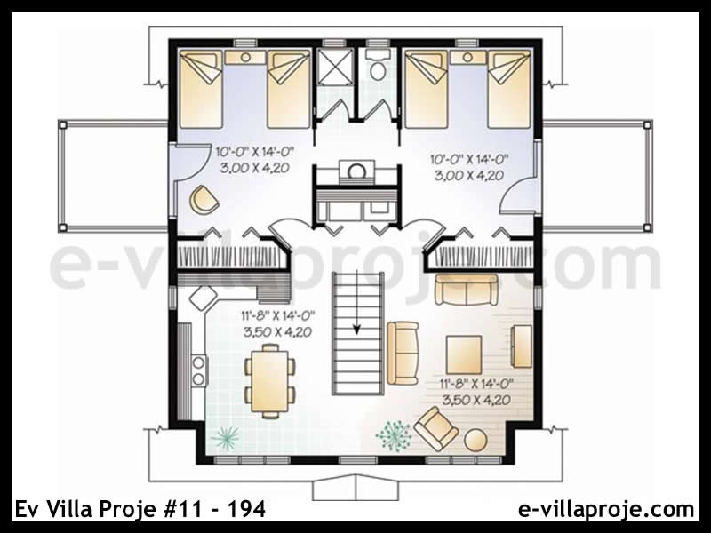 Ev Villa Proje #11 - 194 Çelik Ev Projesi - Görsel 2