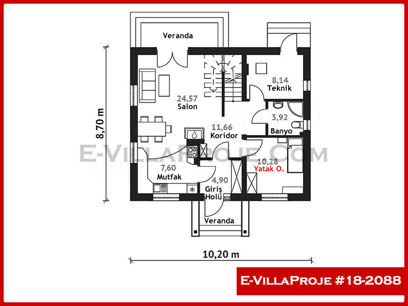 Ev Villa Proje #18 - 2088 Çelik Ev Projesi - Görsel 2