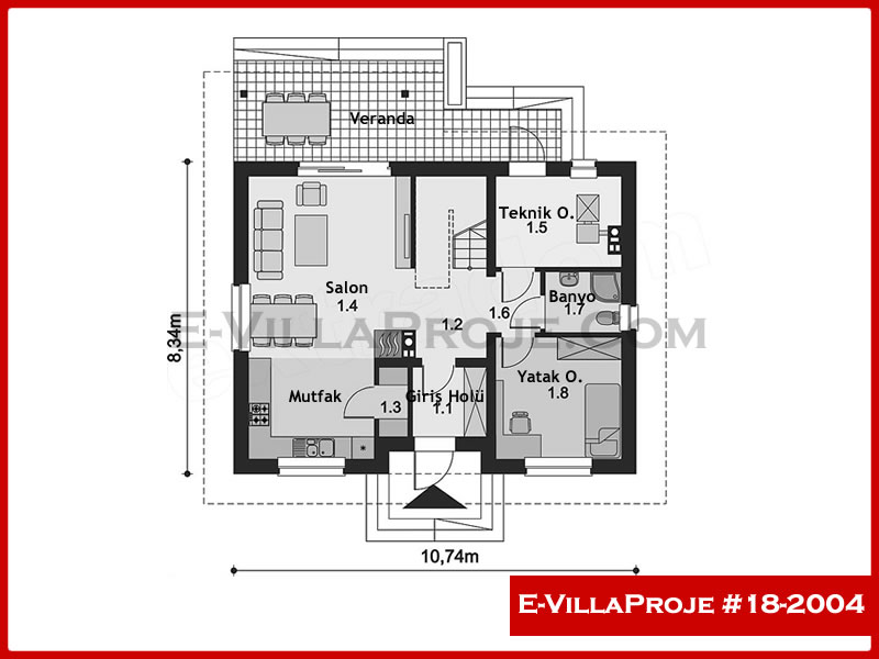 Ev Villa Proje #18 - 2004 Çelik Ev Projesi - Görsel 2
