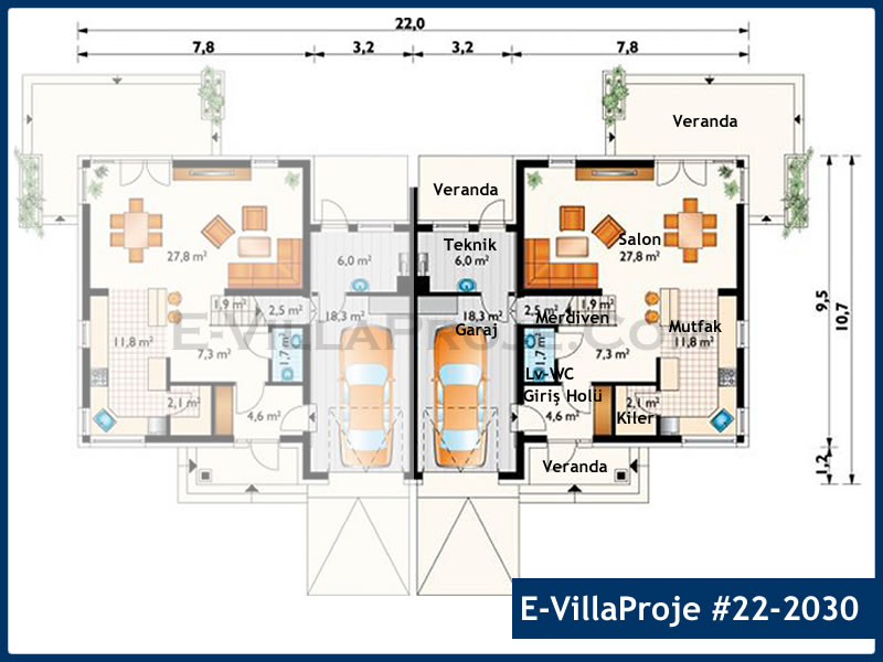 Ev Villa Proje #22 - 2030 Çelik Ev Projesi - Görsel 2