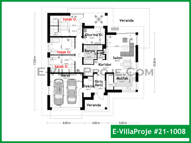 Ev Villa Proje #21 - 1008 Çelik Ev Projesi - Görsel 2
