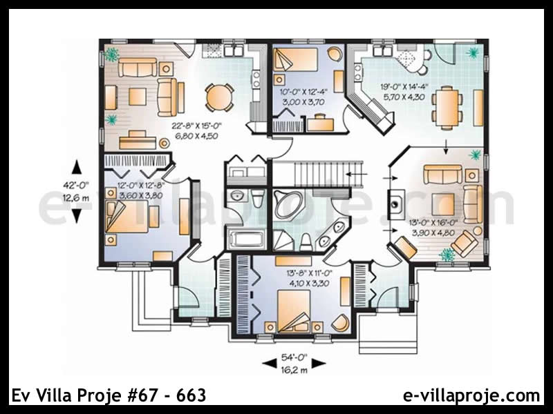 Ev Villa Proje #67 - 663 Çelik Ev Projesi - Görsel 2