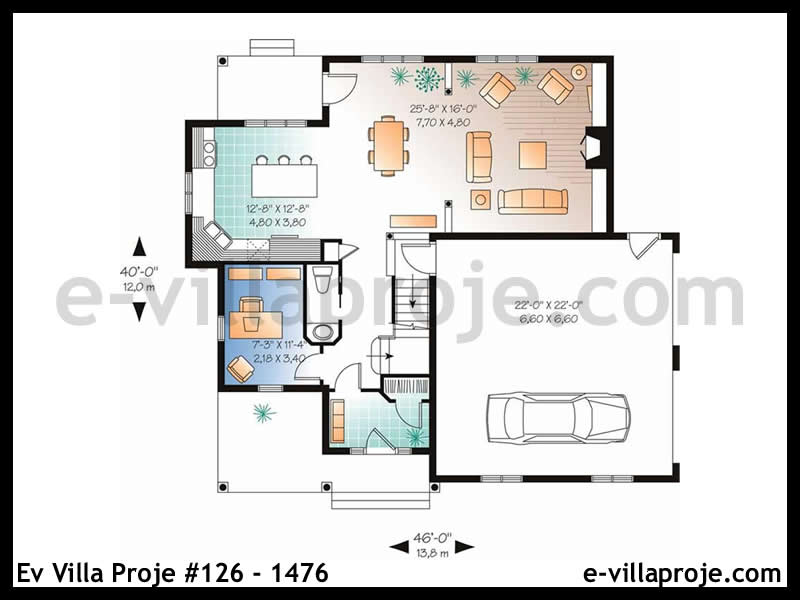 Ev Villa Proje #126 - 1476 Çelik Ev Projesi - Görsel 2
