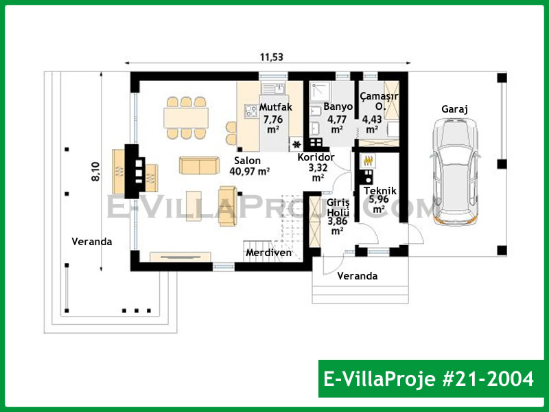 Ev Villa Proje #21 - 2004 Çelik Ev Projesi - Görsel 2