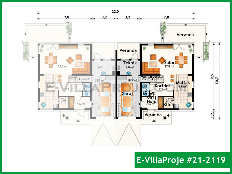 Ev Villa Proje #21 - 2119 Çelik Ev Projesi - Görsel 2