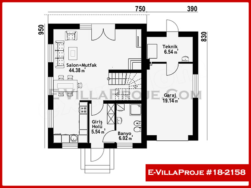 Ev Villa Proje #18 - 2158 Çelik Ev Projesi - Görsel 2