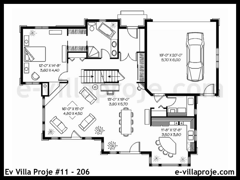 Ev Villa Proje #11 - 206 Çelik Ev Projesi - Görsel 2