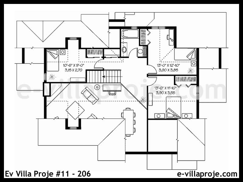 Ev Villa Proje #11 - 206 Çelik Ev Projesi - Görsel 3