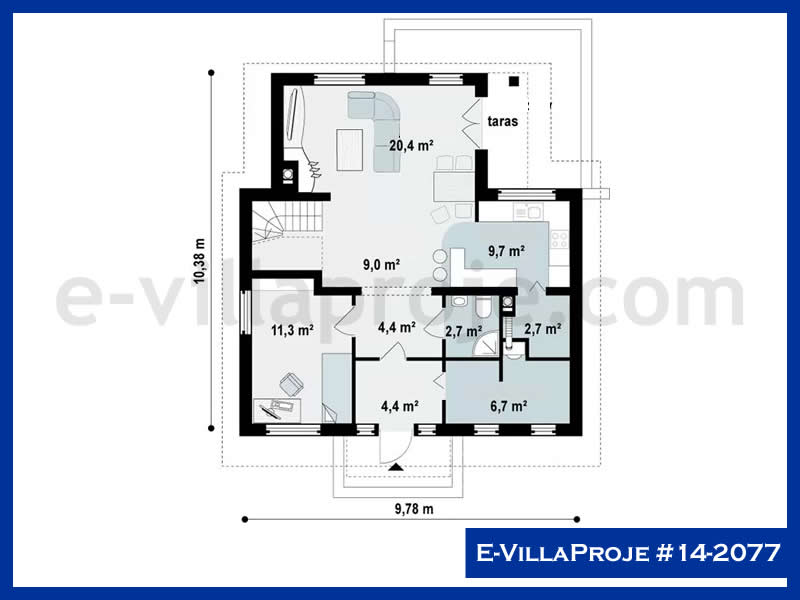 Ev Villa Proje #14 - 2077 Çelik Ev Projesi - Görsel 2